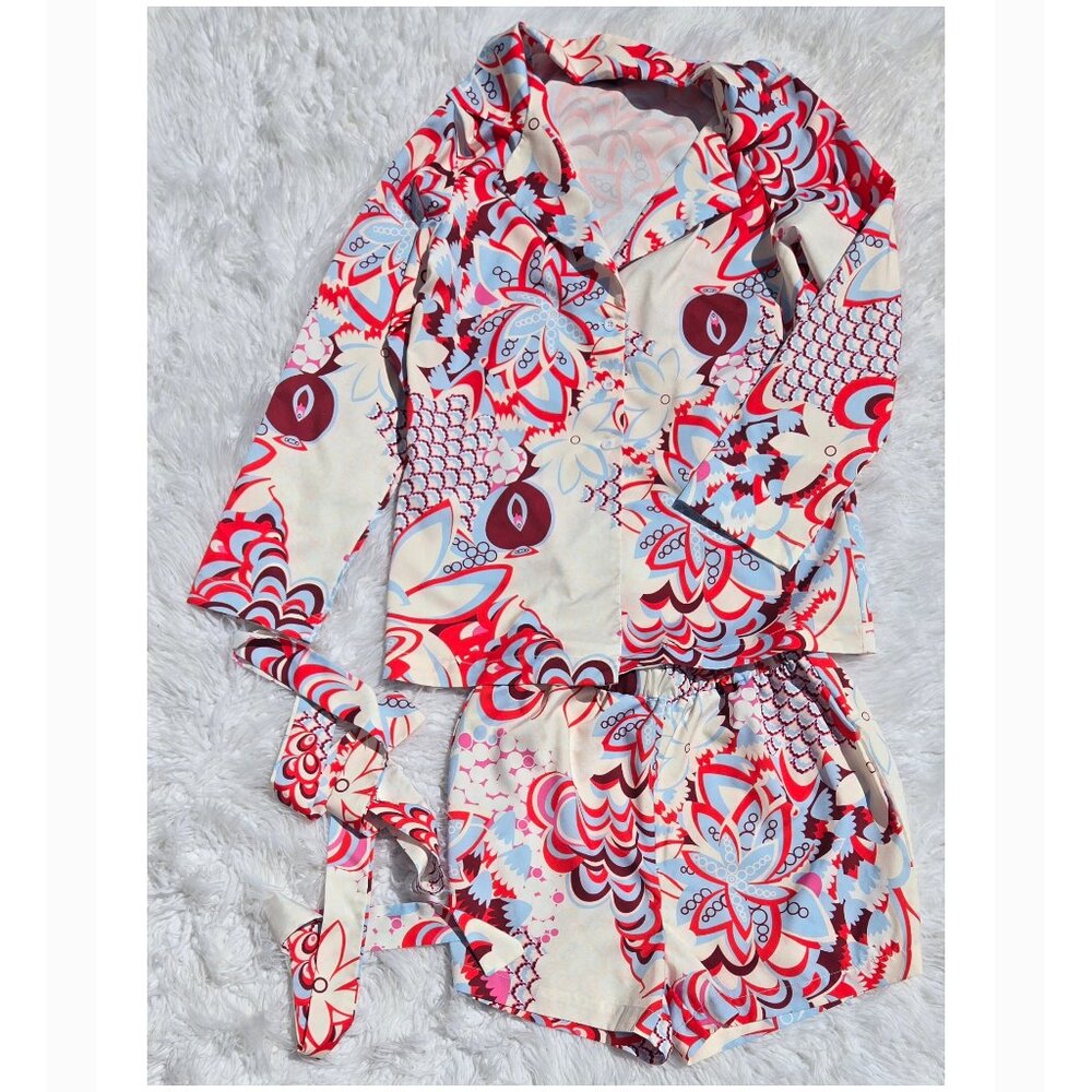Bring some funk...blouse and shorts set.